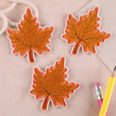 3pcs Embroidered Maple Leaf Patch DIY Iron On Sticker
