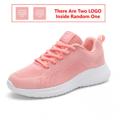 Breathable Solid Women's Walking Shoes Lace Casual Sneakers