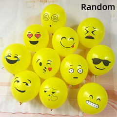 12pcs 30 Yellow Face Latex Balloons for Birthdays & Celebrations
