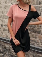 Asymmetrical Casual Mini Dress Women's Clothing