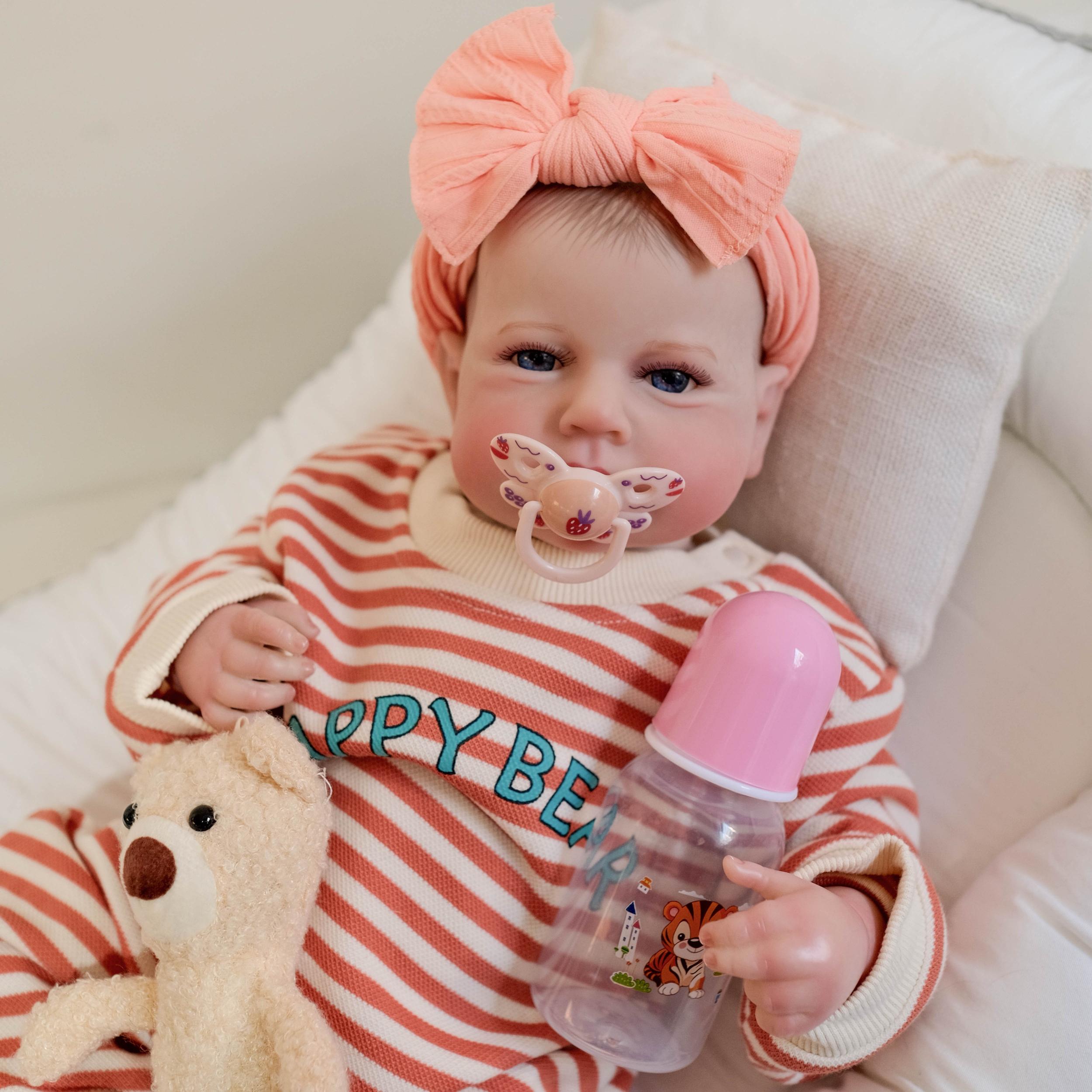 iCradle 18 Inch Reborn Doll w/ Hand Painted Head Soft Fabric Body & Accessories