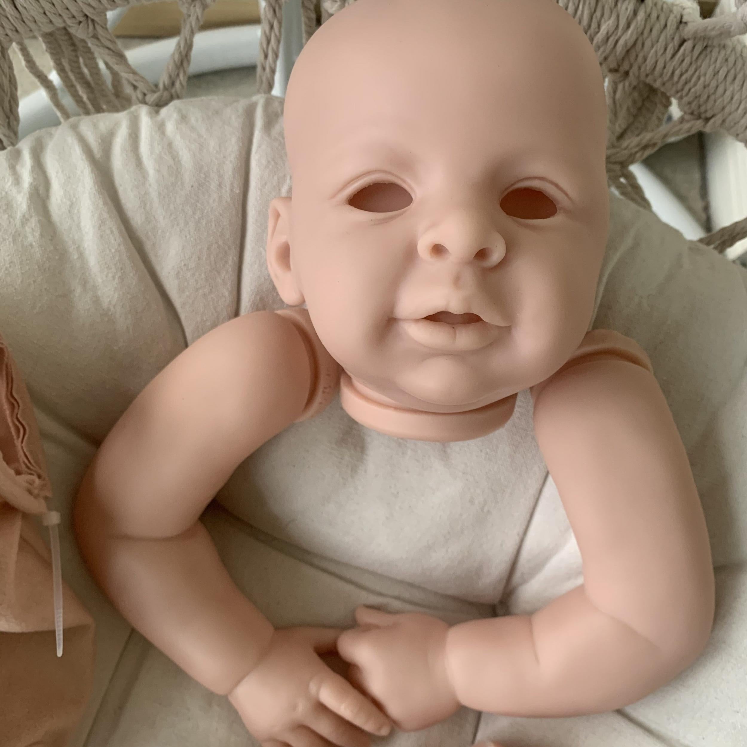 24 Inch Toddler Baby Doll Kits Reborn Doll Soft Unfinished Doll Parts