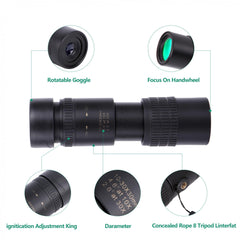 Portable Monocular Telescope 30X30 Extendable Zoom Handheld 10x Telescope