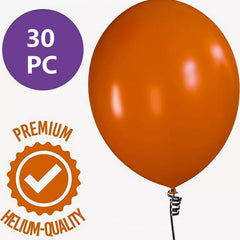 30pcs Halloween Party Balloons in Orange and Purple with Ribbon