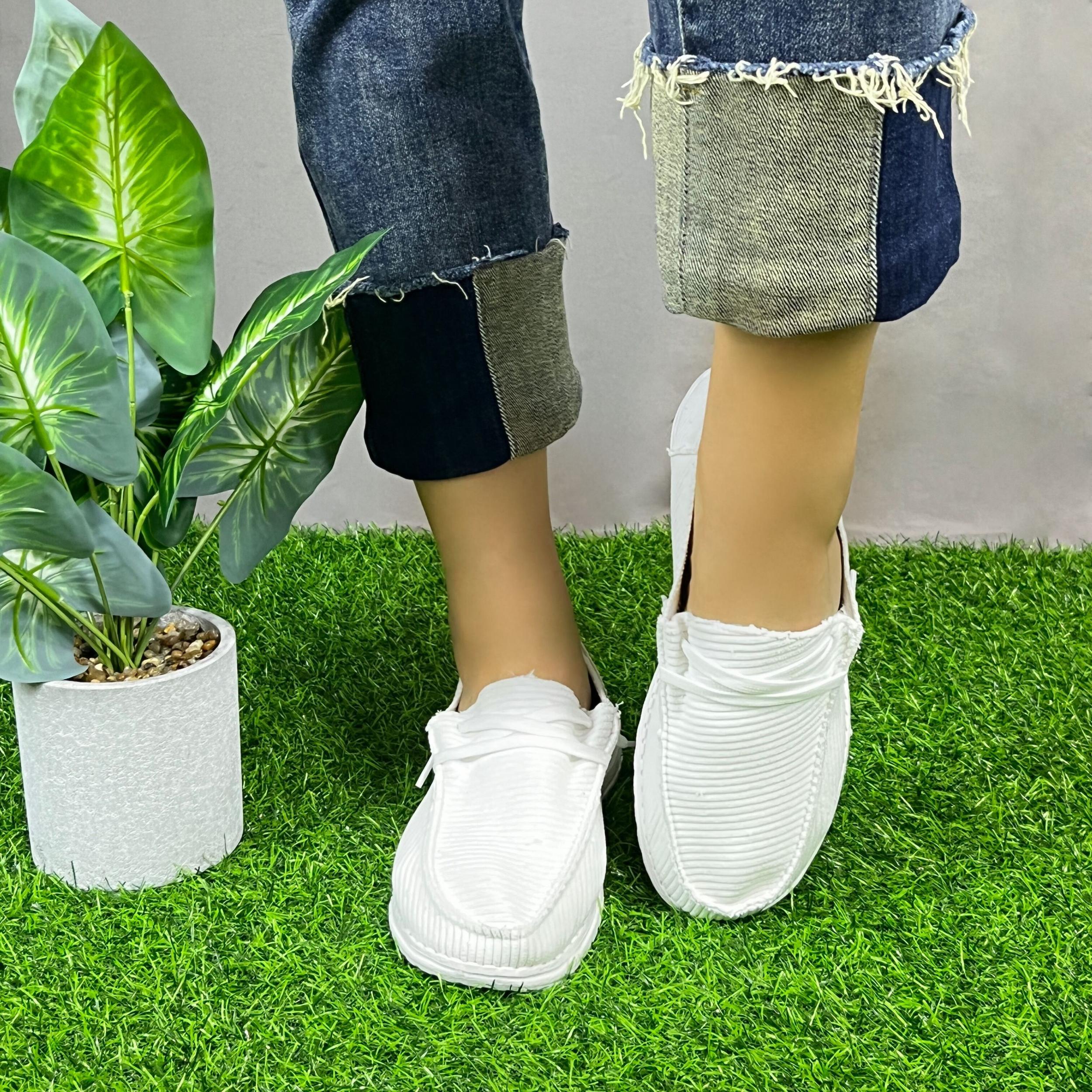 Women's Casual Flat Loafers Round Toe Slip On Shoes