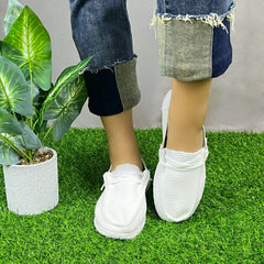 Women's Casual Flat Loafers Round Toe Slip On Shoes