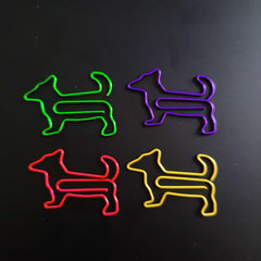 30pcs Mixed Paper Clips Dog Shaped Paper Clips Animal Bookmarks Fun Office