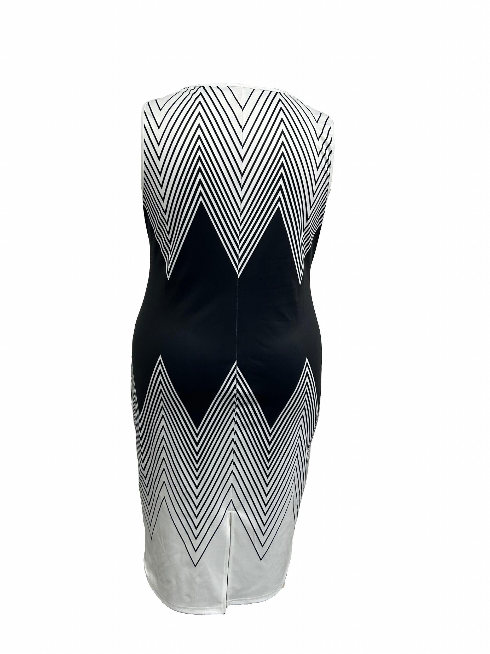 Women's Plus Colorblock Geometric Print Tank Dress