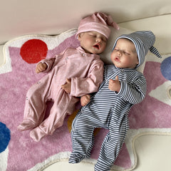 16.5" Cloth Body Reborn Doll Twins Sleeping Veins Halloween Gift