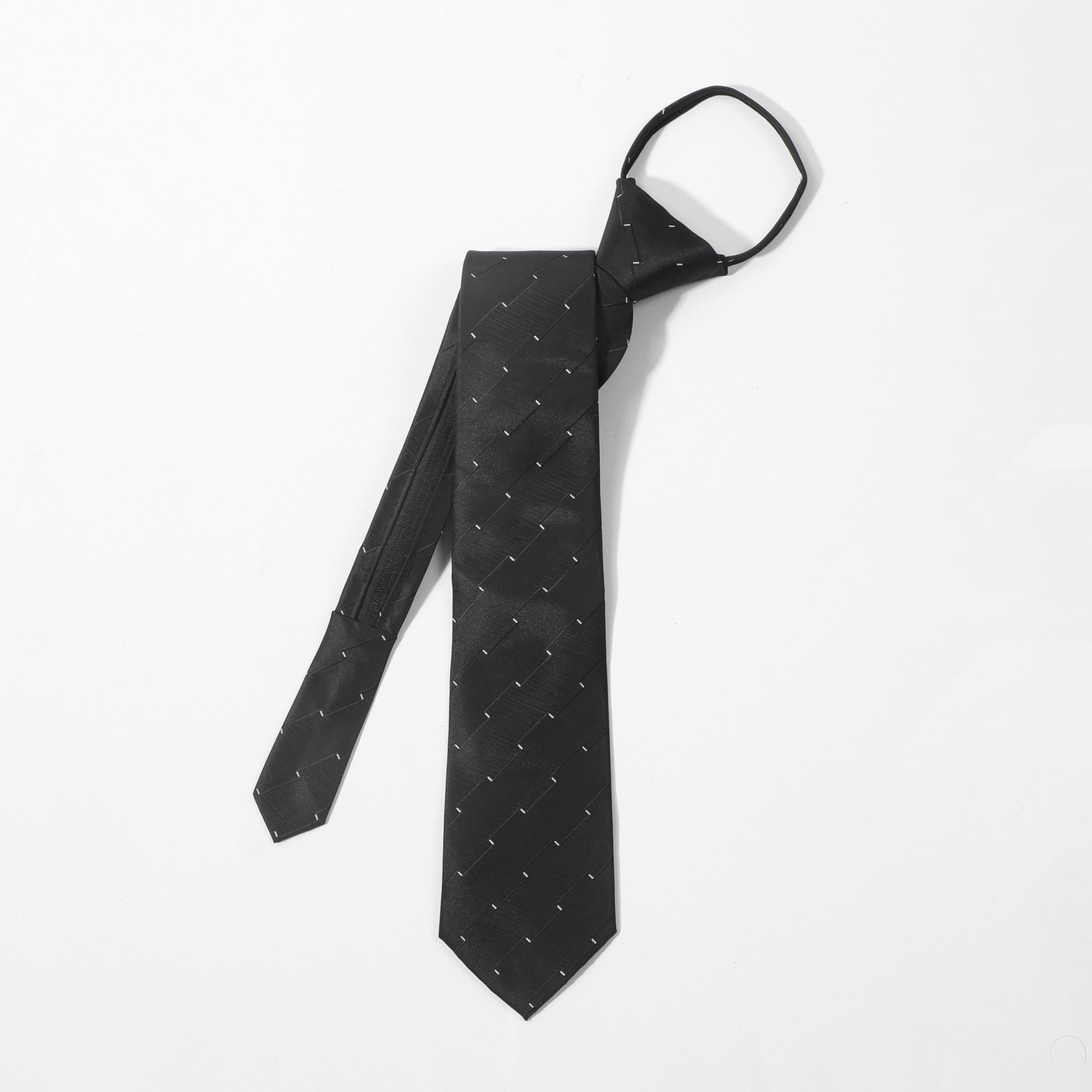 Men's Zipper Business Tie Light Point Striped