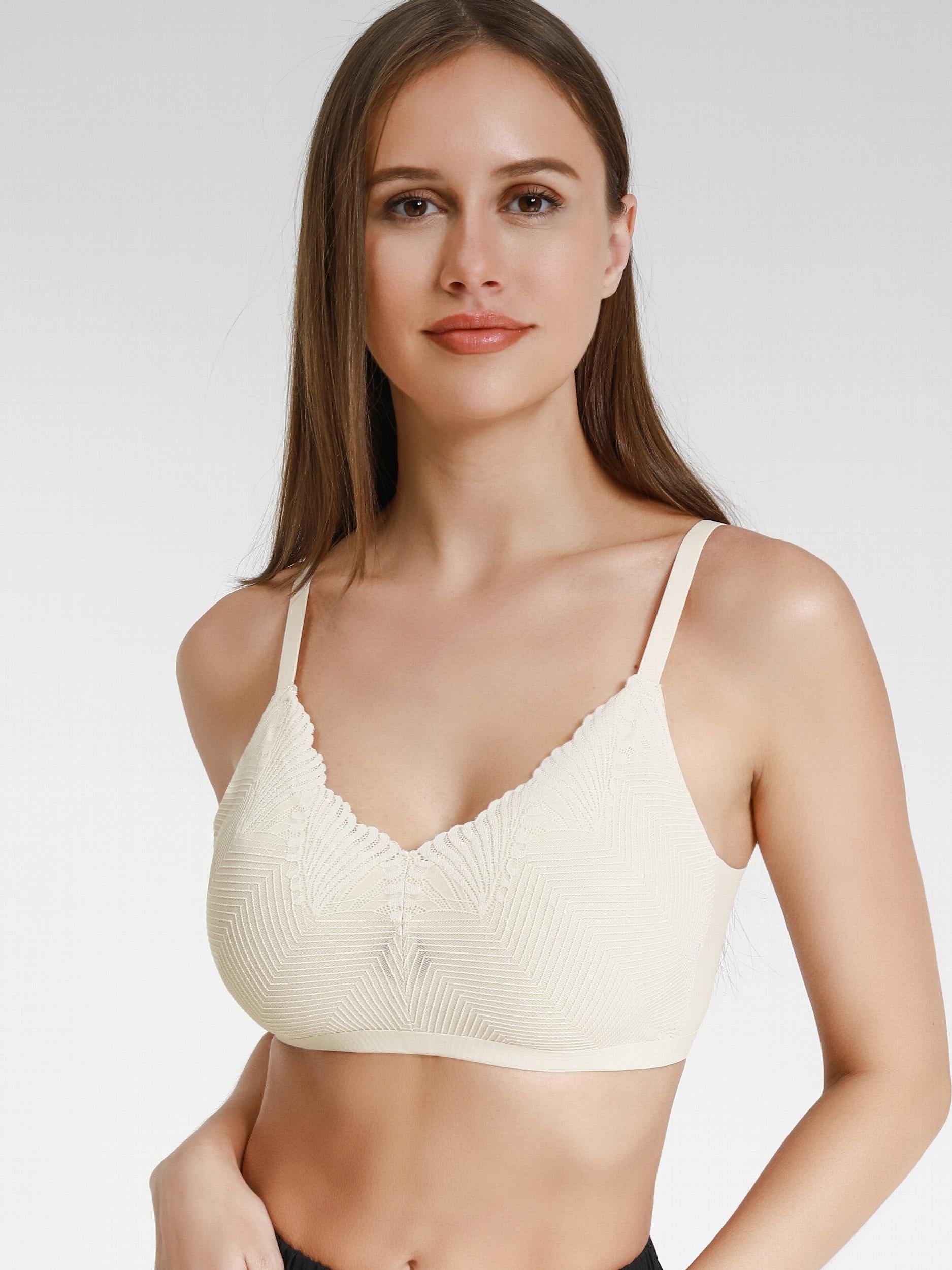 Women's Soft Lace Wireless Push Up Bra