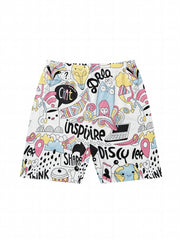 Cartoon Print Yoga Sports Shorts Women's Activewear