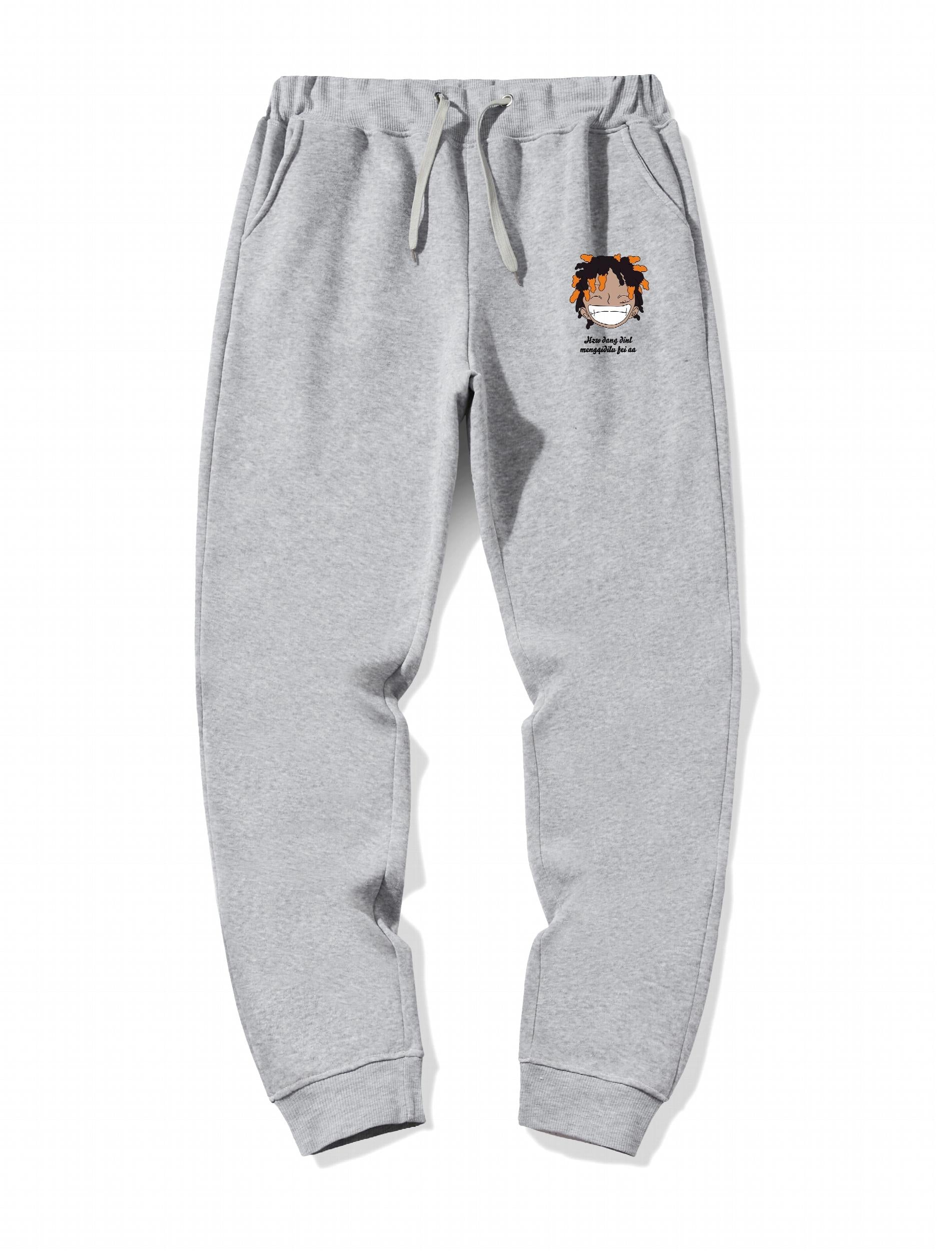Anime Print Jogger Sweatpants Men's Casual Sport Pants