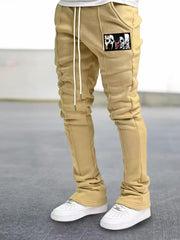 Men's Casual Sweatpants Graphic Pocket Flared Pants Hip-hop Trousers