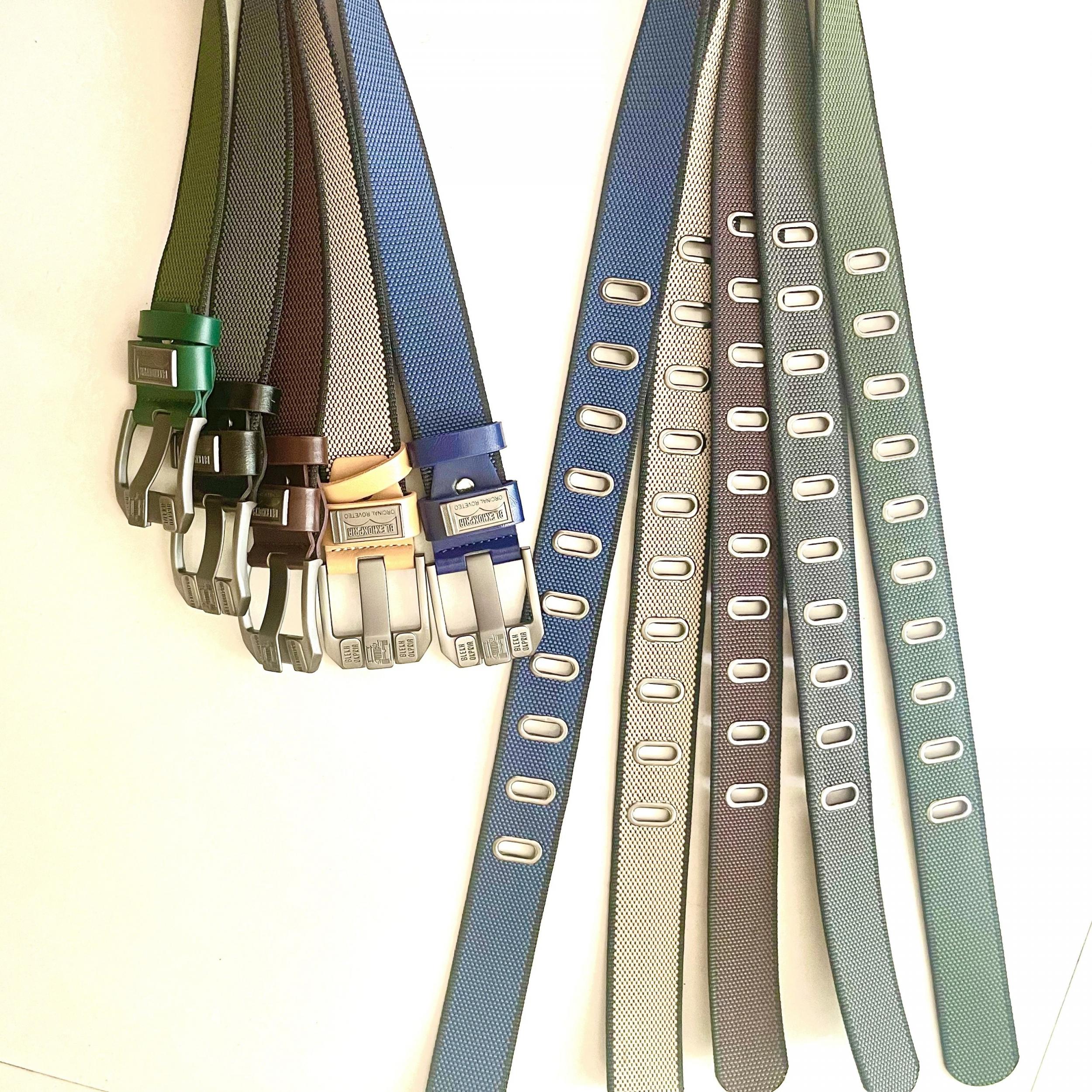 Men's Breathable Nylon Belt Double sided Alloy Pin Buckle
