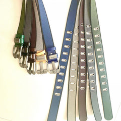 Men's Breathable Nylon Belt Double sided Alloy Pin Buckle