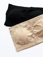 2pcs Strapless Bandeau Bras Soft Stretch Everyday Women's Lingerie