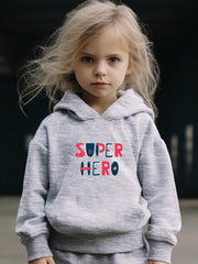 Sport Hero Pattern Long Sleeve Hooded Sweatshirt Girls Comfy Hoodies Pullover
