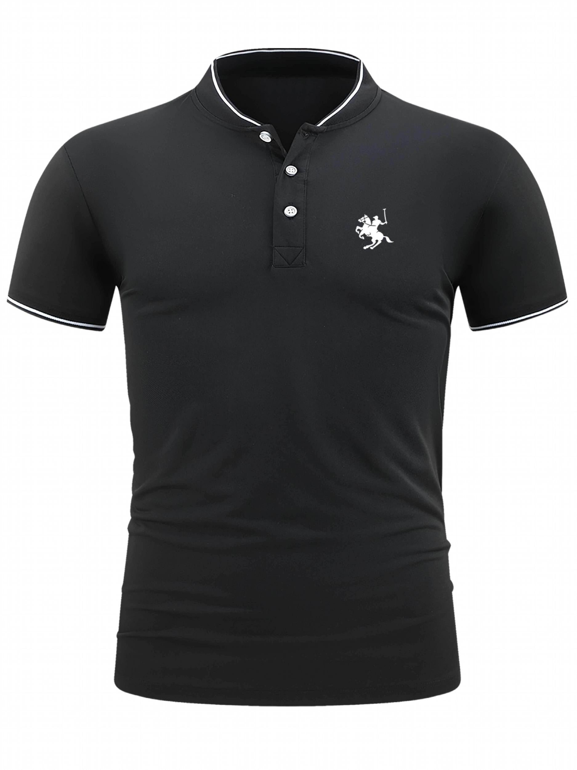 Men's Chovgan Print Golf Shirt Short Sleeve Business Casual Moisture Wicking