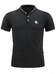 Men's Chovgan Print Golf Shirt Short Sleeve Business Casual Moisture Wicking