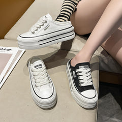 Women's Platform Slip On Mule Sneakers