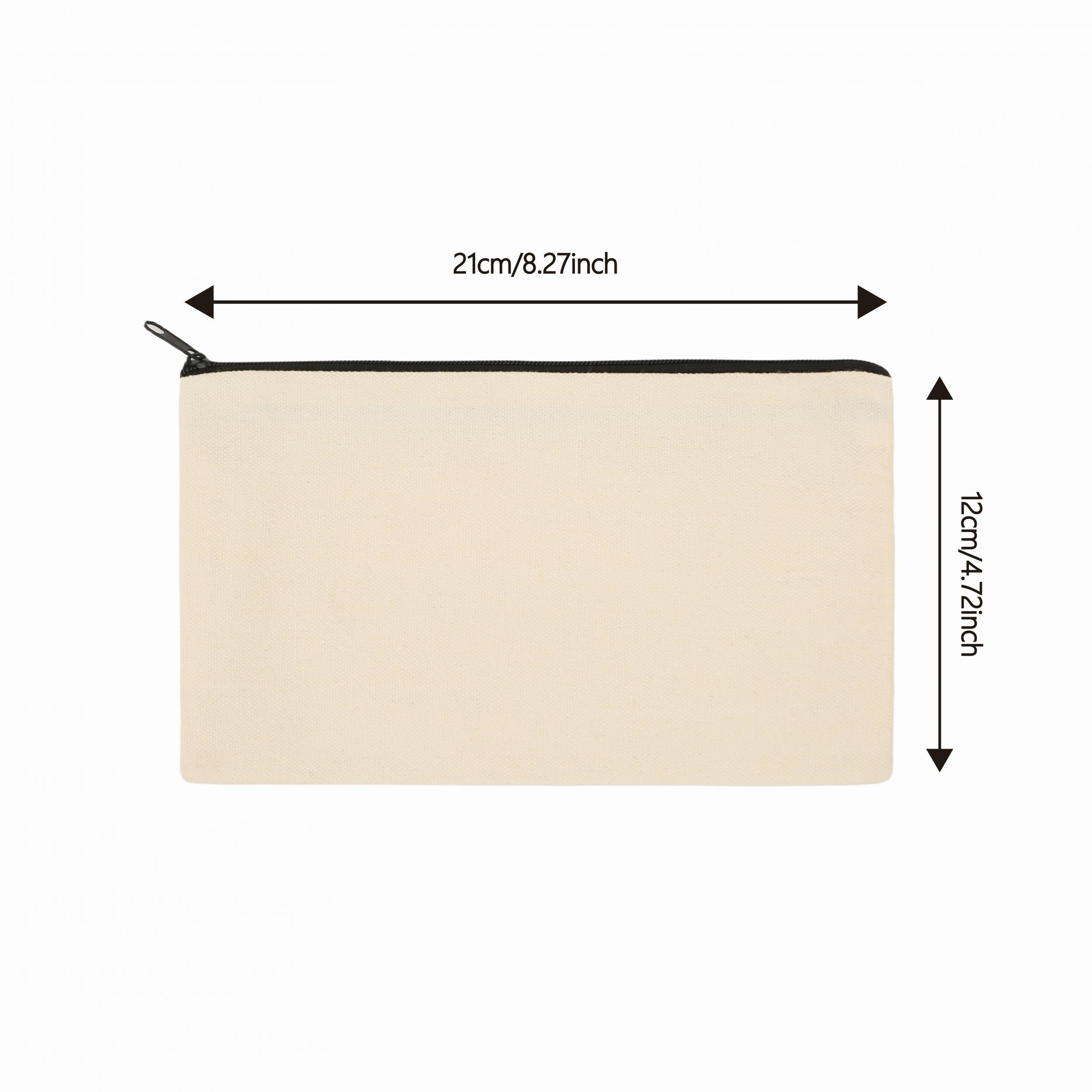 Canvas Zipper Bags DIY Craft Pouches Pencil Bags Case For Home School Travel