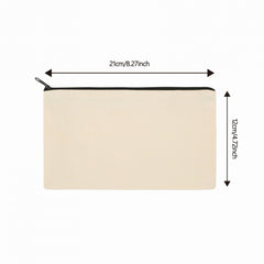 Canvas Zipper Bags DIY Craft Pouches Pencil Bags Case For Home School Travel