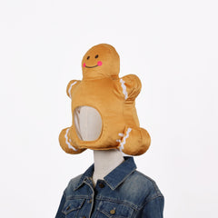 Christmas Gingerbread Man Hat Funny Cartoon Doll for Party Costume Decoration