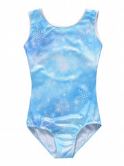 Snowflake Graphic Ballet Leotard Sleeveless Gymnastics Dance Suit