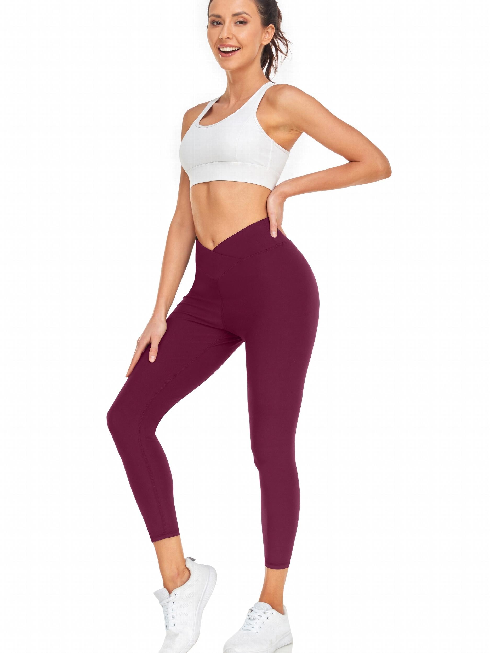 High Waist Wide Waistband Leggings Sports Fitness Yoga Pants