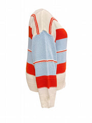 Colorblock V Neck Sweater Long Sleeve Jumper