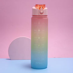 32 oz Rainbow Straw Cup with Time Mark, BPA-Free, Leak-proof
