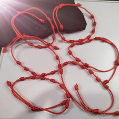 Adjustable Drawstring Woven Bracelet Palm And Eye Hand