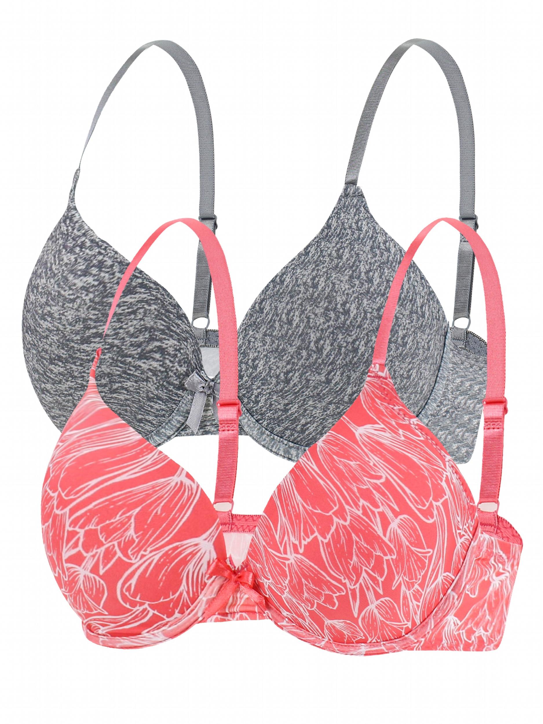 Floral Print Push Up Bras Comfortable & Breathable Women's Lingerie