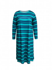 Striped Long Sleeve Lounge Dress