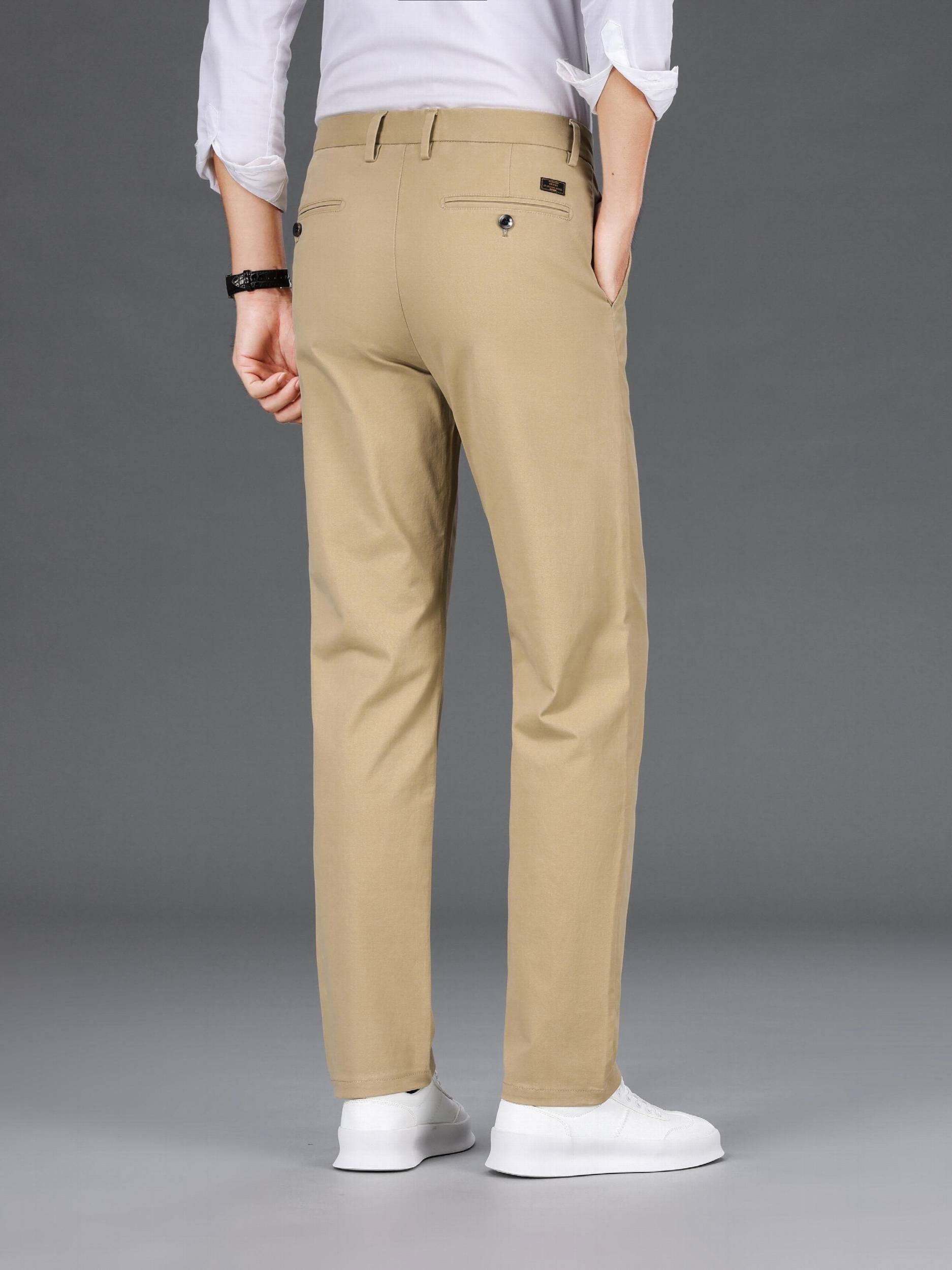 Men's Classic Stretch Dress Pants for Fall Winter Business