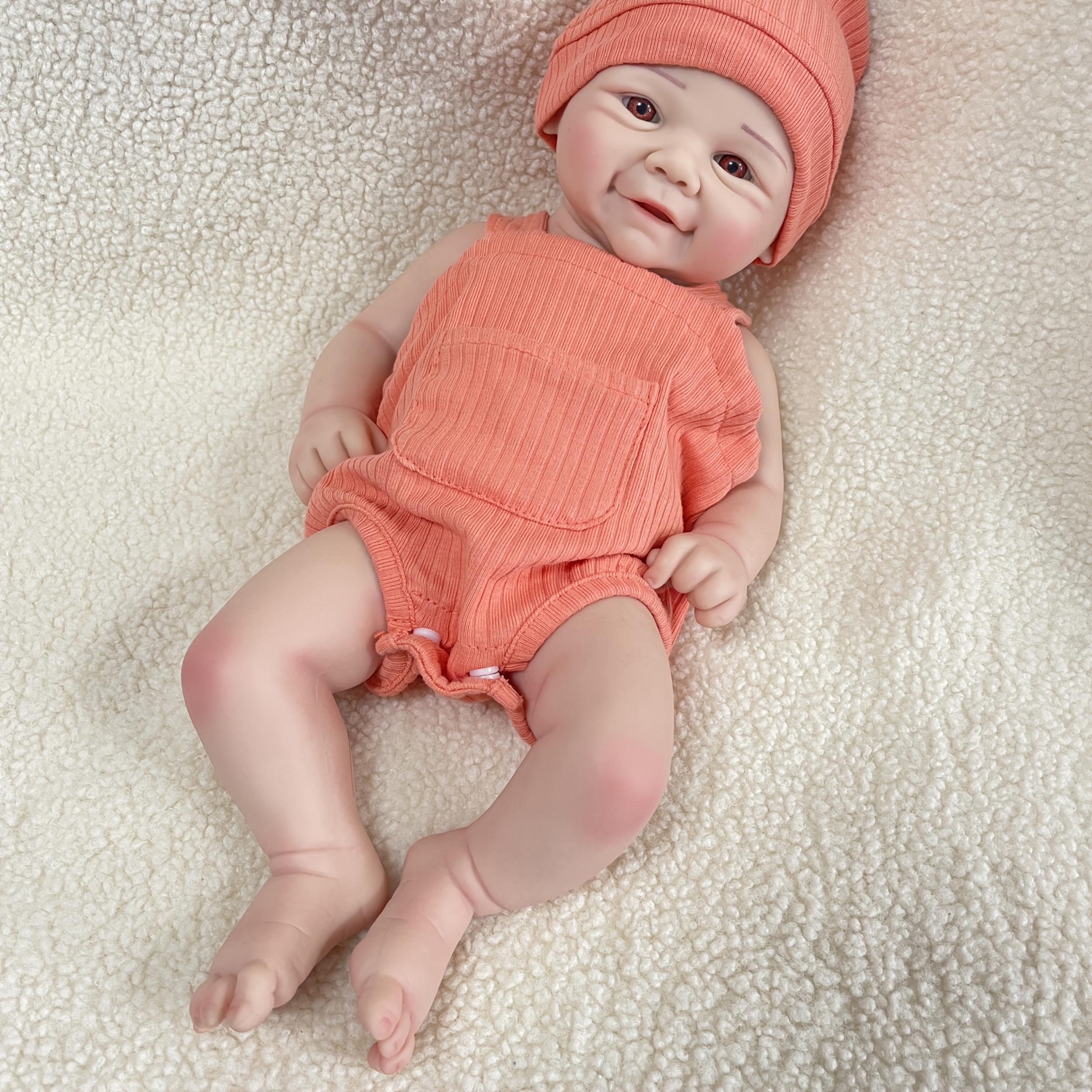 Realistic Silicone Reborn Baby Doll Lifelike Newborn Girl in Pink Outfit
