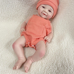 Realistic Silicone Reborn Baby Doll Lifelike Newborn Girl in Pink Outfit