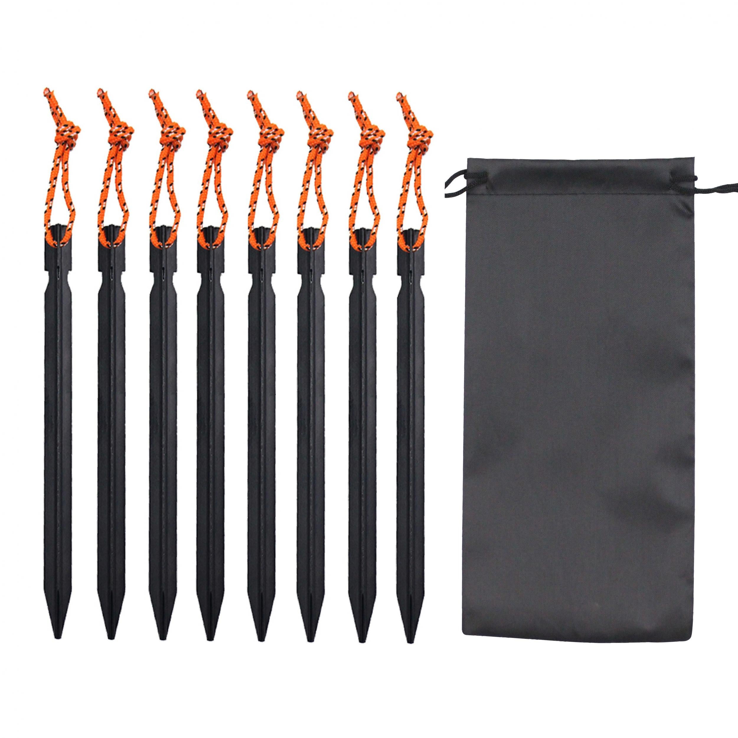 8pcs Outdoor Canopy Tent Pegs 7075 Aluminum Alloy High strength Stake