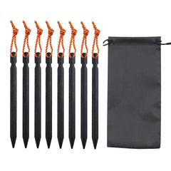 8pcs Outdoor Canopy Tent Pegs 7075 Aluminum Alloy High strength Stake