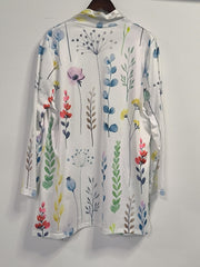 Floral Print Long Sleeve Cardigan