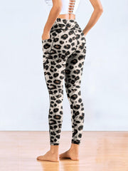 Leopard Print Slimming Yoga Leggings High Waist Fitness Workout Sports Tights