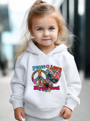 2pcs Peace Love Hippie Soul Girls Activewear Set