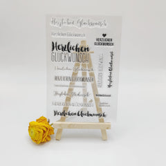 Birthday Seal Stamp DIY Silicone Transparent Gift 16 x 10cm
