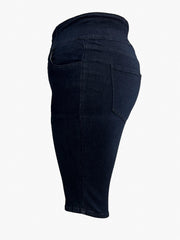 High Rise Skinny Denim Shorts