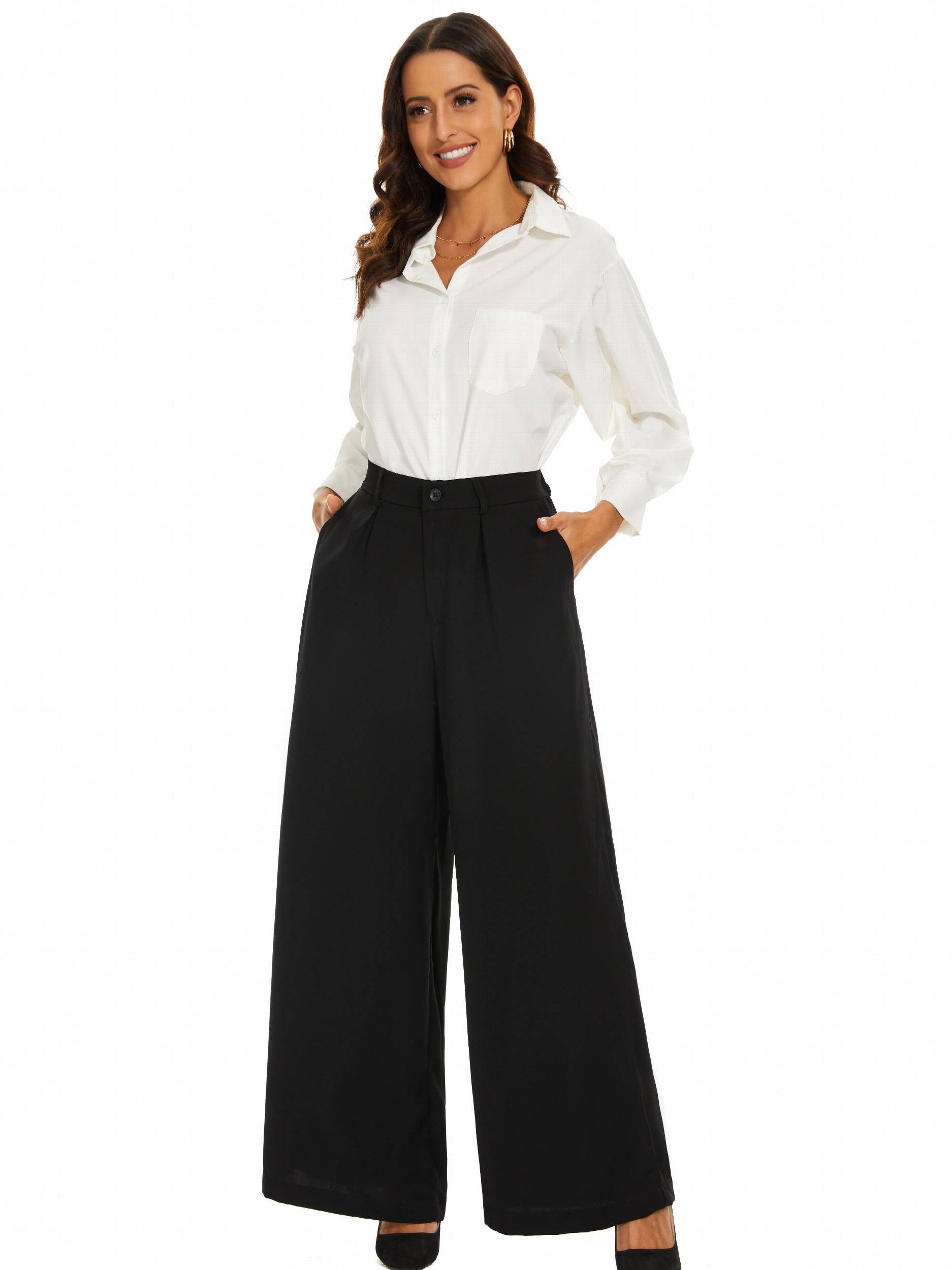 Wide Leg Pants High Waist Casual