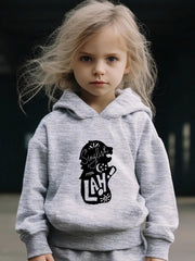 Animal Pattern Hooded Sweatshirt Girls Hoodies & Sweatpants