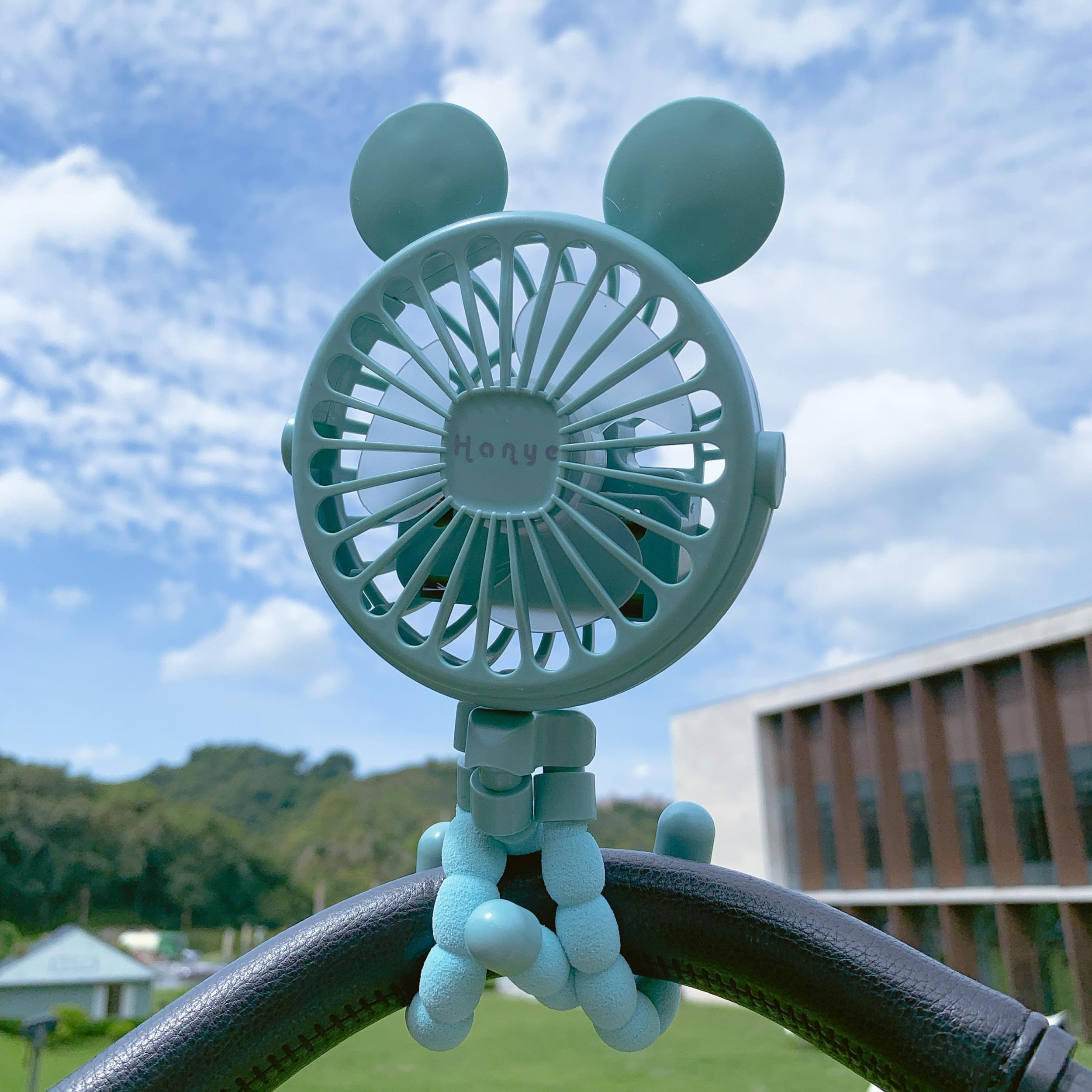 Round Ear Fan USB Rechargeable Portable Mini Fan