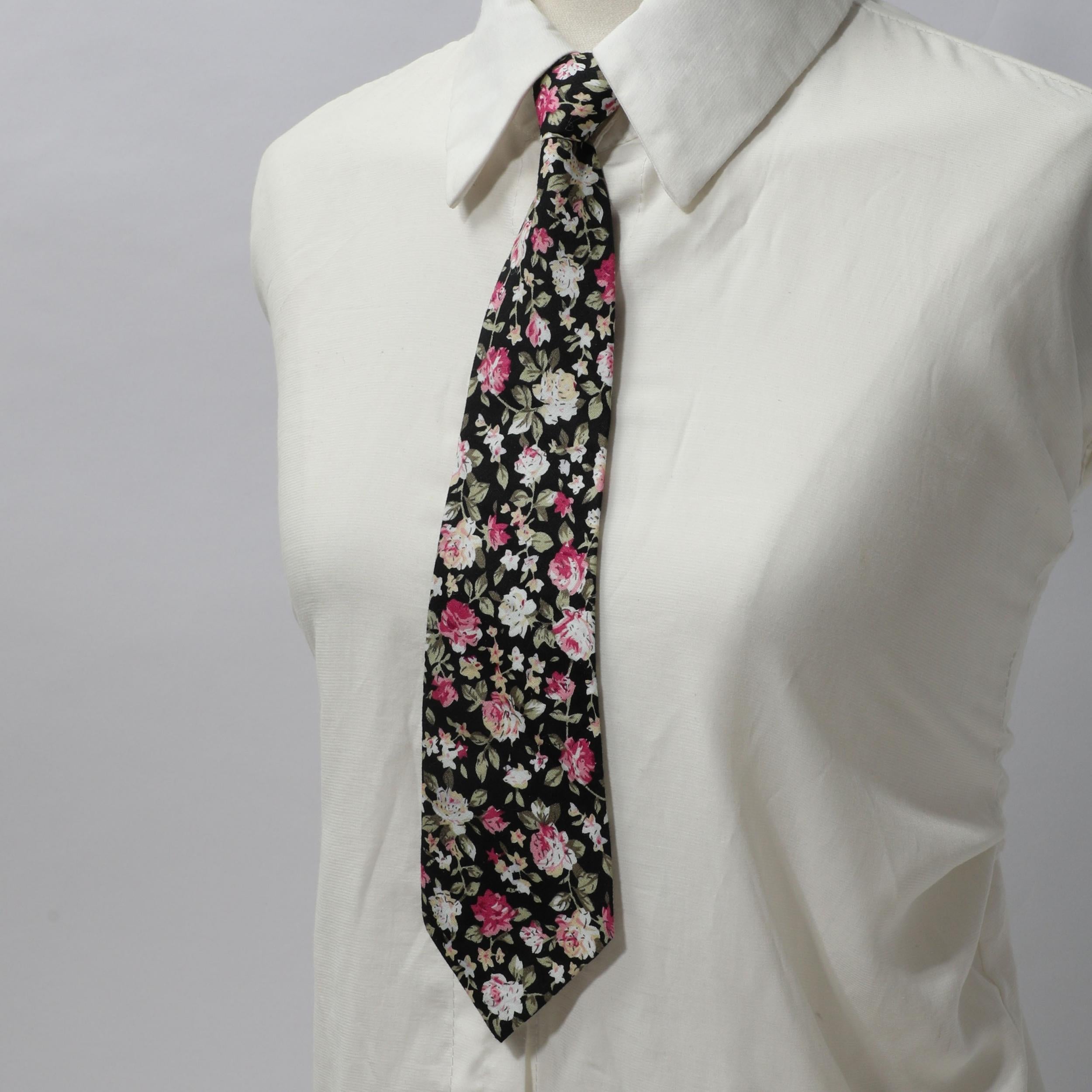2pcs Flower Print Bow Tie Set Classic Neck Tie College Style