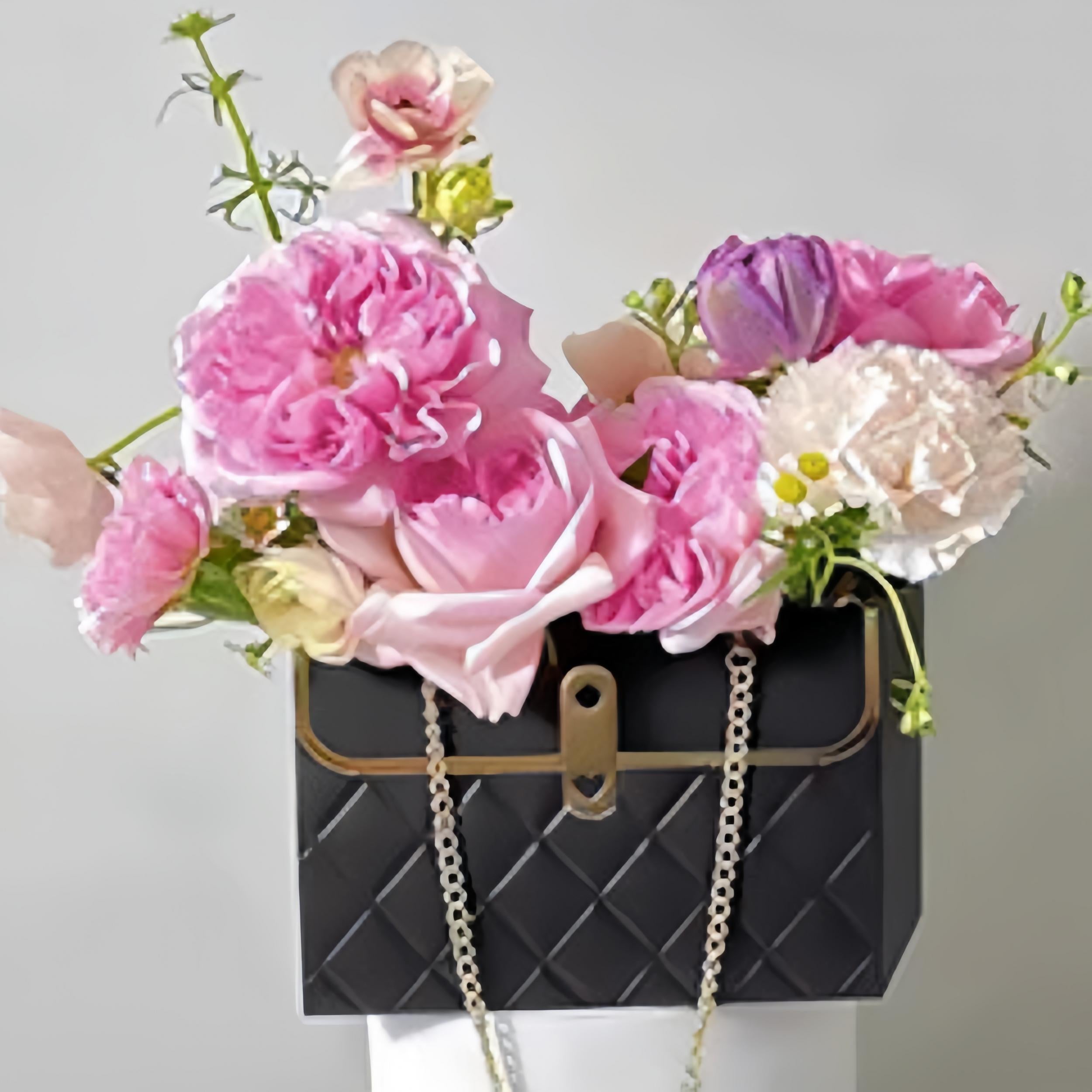 2pcs Rectangular Floral Packaging Box for Weddings and Parties